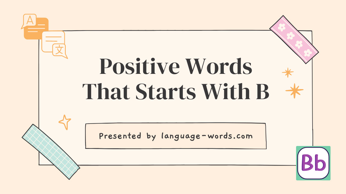 Positive Words That Starts With B