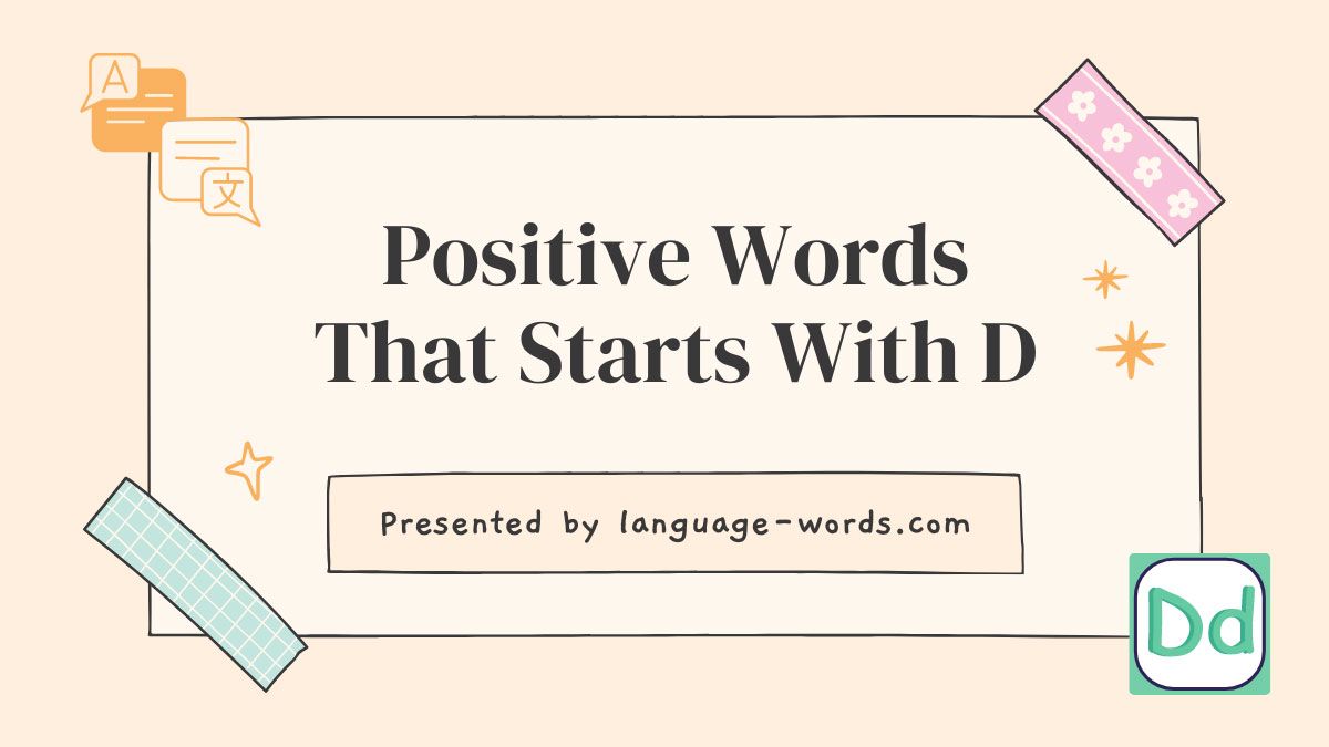Positive Words That Starts With D