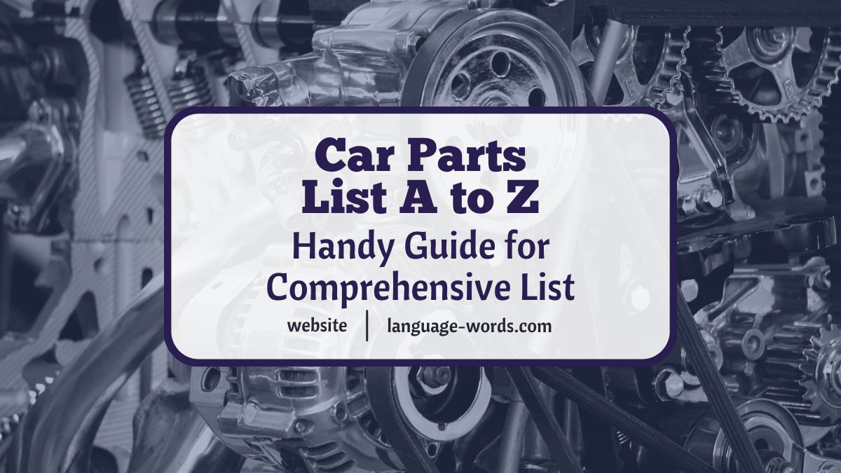 Car Parts A to Z